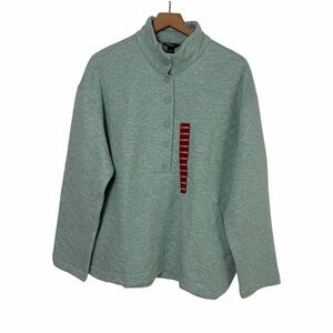 Eddie Bauer Quilted Pullover Light Blue XL NWT Cozy Lightweight Jacket